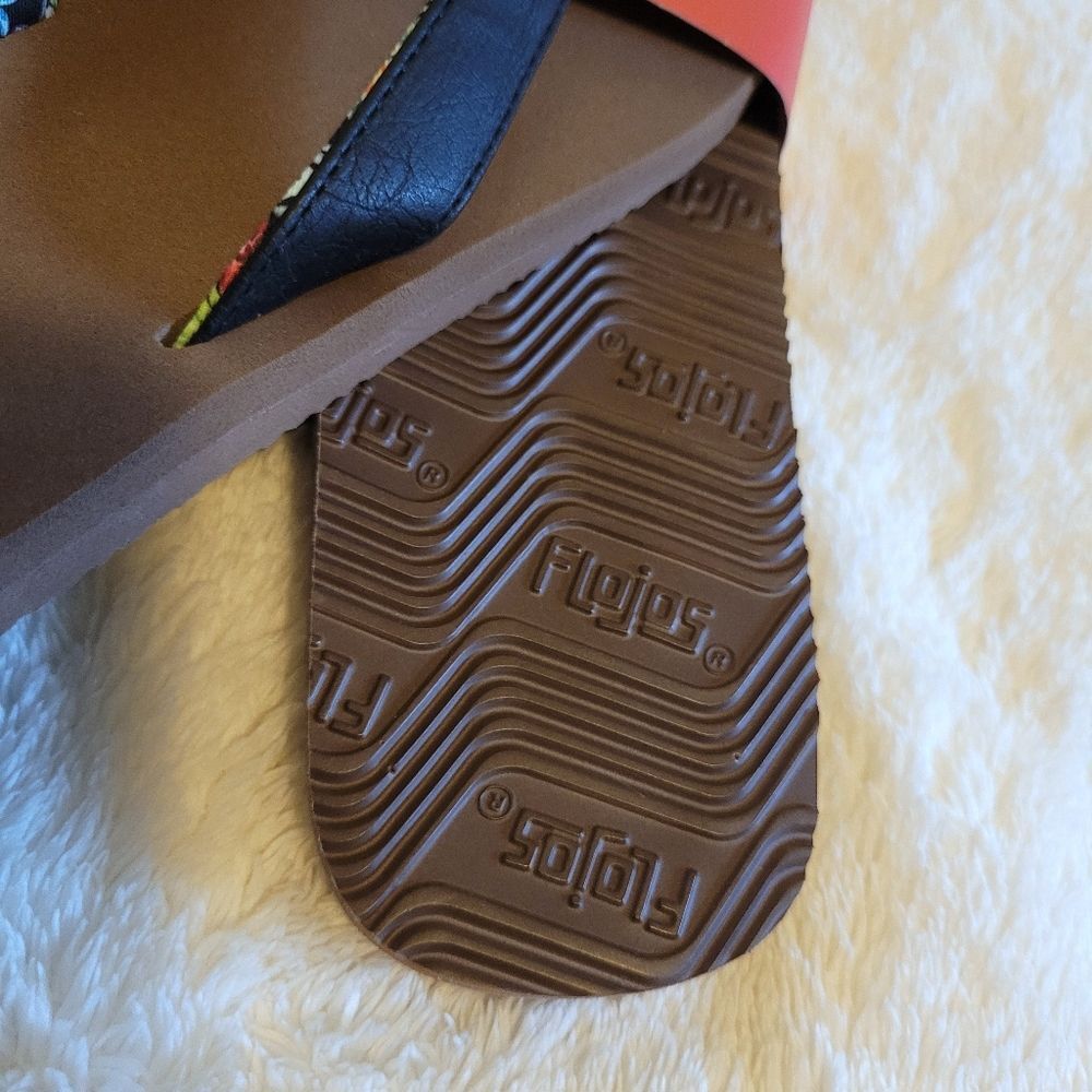 Flojos Women's Flip Flops in Black🖤 Size 6 - NWT - Picture 13 of 16